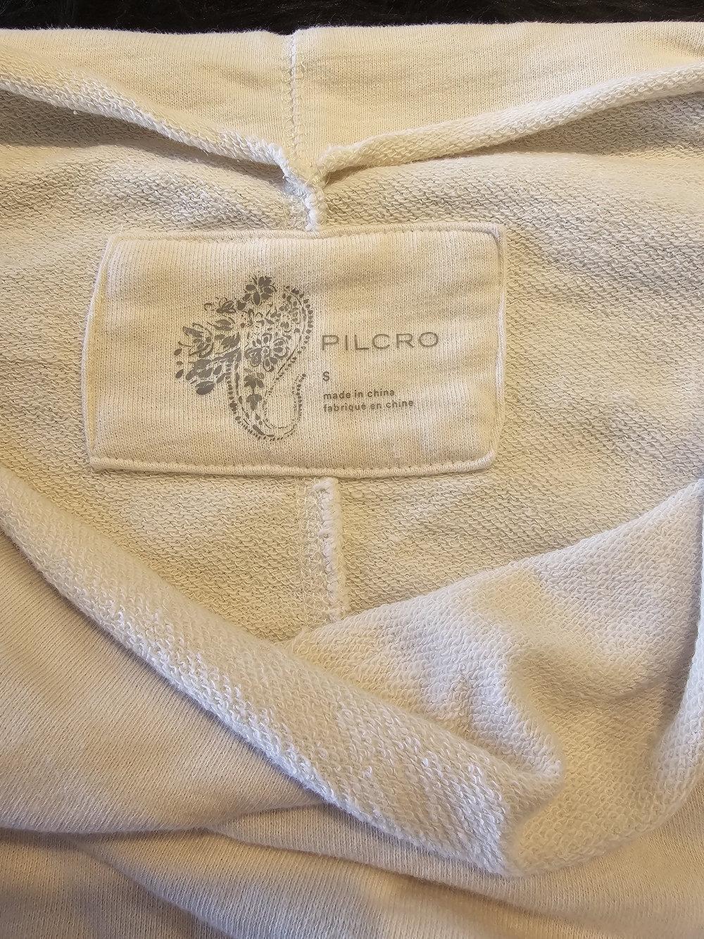 Pilcro Cream Off-Shoulder Lightweight Sweatshirt - Picture 3 of 3
